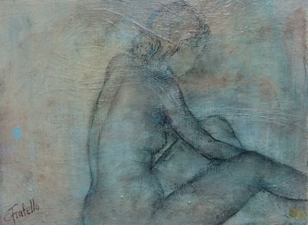 Primal essensce collection: Study in posture, Oil & Charcoal on canvas